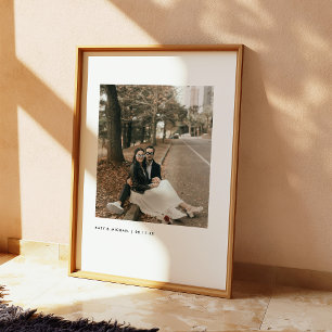 Minimalistische moderne koppel foto met aangepaste poster