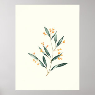 Minimalistische moderne kunst.Minimalistische tak Poster