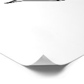 Minimalistische moderne kunst. Single Bloom Line A Poster (Hoek)