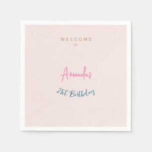 Minimalistische moderne leuke verjaardagsfeestje servet