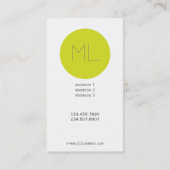 Minimalistische moderne limoen van Visitekaartjes (Achterkant)