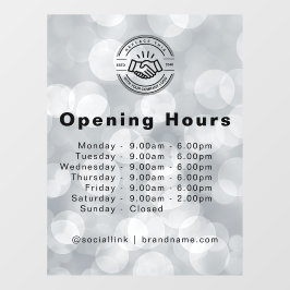 Minimalistische moderne logo voor kleine bedrijven raamsticker