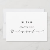 Minimalistische moderne Maid of Honor UK voorstel  Kaart (Voorkant)
