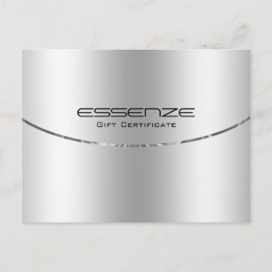 Minimalistische moderne metalen zilveren textuur briefkaart