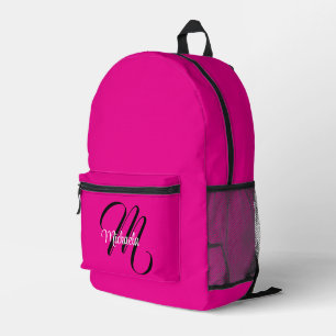 Minimalistische moderne monogram initiaal naam hee bedrukte rugzak