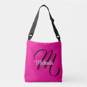 Minimalistische moderne monogram initiaal naam hee crossbody tas