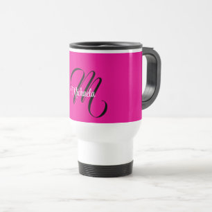 Minimalistische moderne monogram initiaal naam hee reisbeker