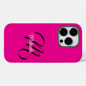 Minimalistische moderne monogram initiaal naam hot Case-Mate iPhone case (Achterkant (horizontaal))