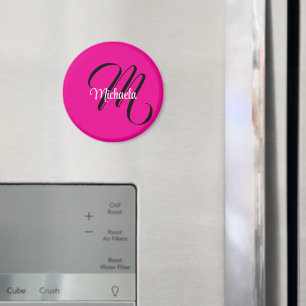 Minimalistische moderne monogram initiaal naam hot magneet