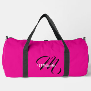 Minimalistische moderne monogram initiaal naam hot plunjezak
