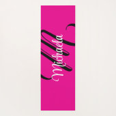 Minimalistische moderne monogram initiaal naam hot yogamat (Achterkant)