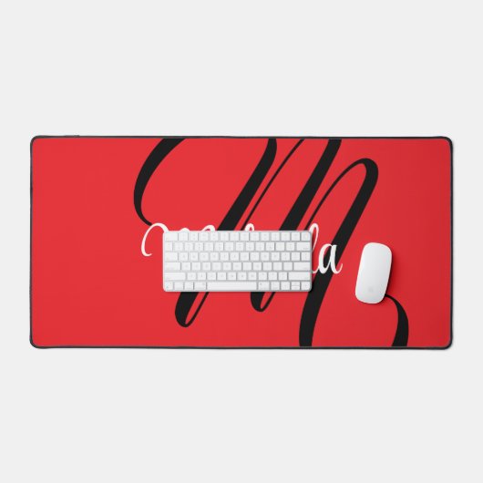 Minimalistische moderne monogram initiaal naam roo bureaumat (Keyboard & Muis)