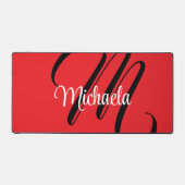 Minimalistische moderne monogram initiaal naam roo bureaumat (Voorkant)