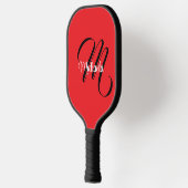 Minimalistische moderne monogram initiaal naam roo pickleball paddle (Links)