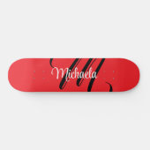Minimalistische moderne monogram initiaal naam roo skateboard (Horizontaal)