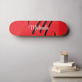 Minimalistische moderne monogram initiaal naam roo skateboard
