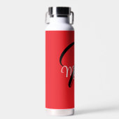 Minimalistische moderne monogram initiaal naam roo waterfles (Voorkant)