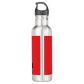 Minimalistische moderne monogram initiaal naam roo waterfles  (Achterkant)