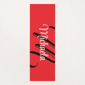 Minimalistische moderne monogram initiaal naam roo yogamat (Achterkant)