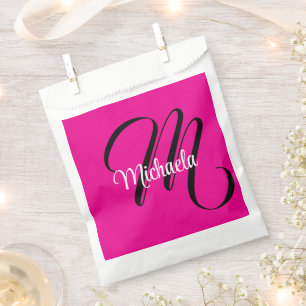 Minimalistische moderne monogram initiële naam hee bedankzakje