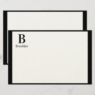 Minimalistische moderne monogram met rand briefpapier