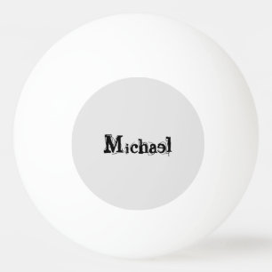 Minimalistische moderne monogram naam zwart grijs pingpongballen