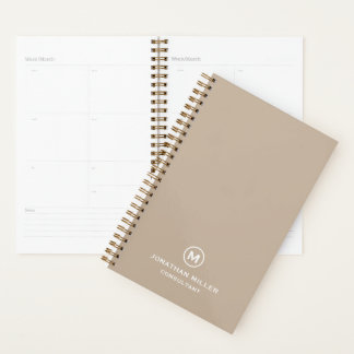 Minimalistische moderne monogram Planner