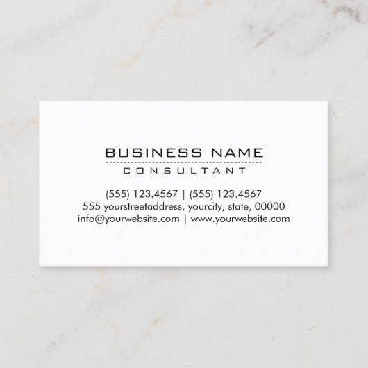 Minimalistische moderne onafhankelijkheid en wit visitekaartje (Achterkant)