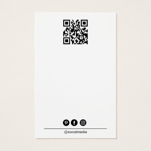 Minimalistische moderne ontwerp ketting oorbel hou visitekaartje (Achterkant)