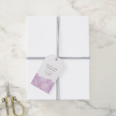 Minimalistische moderne Paarse Waterverf bruiloft  Cadeaulabel (Met Touw)