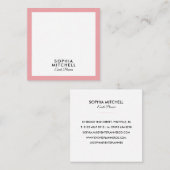 Minimalistische Moderne Professional Vierkante Visitekaartje (Voorkant / Achterkant)