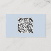 Minimalistische moderne QR-code bruiloft behuizing Visitekaartje (Achterkant)