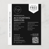 Minimalistische moderne QR-code voor bedrijven Flyer (Voorkant)