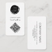 Minimalistische moderne QR-code voor sociale media Visitekaartje (Voorkant / Achterkant)