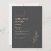 Minimalistische moderne repetitie diner uitnodigin kaart (Voorkant)