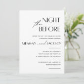 Minimalistische moderne repetitie diner uitnodigin kaart (Staand voorkant)