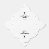 Minimalistische moderne retro afstudeerfeest bedankdoosjes (Uitgevouwen)