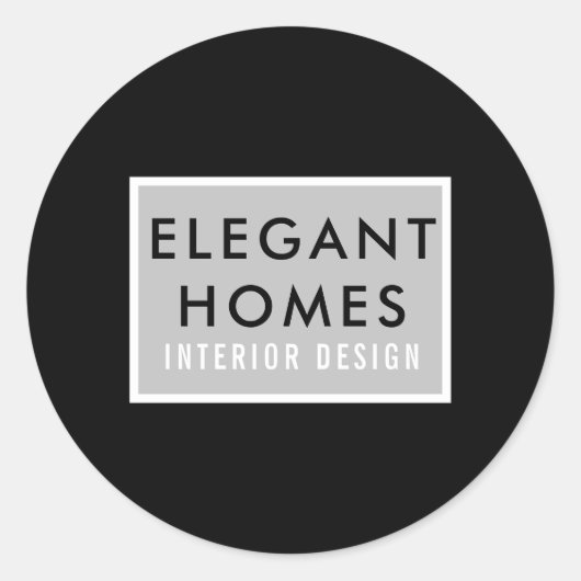 Minimalistische Moderne Ronde Sticker (Voorkant)