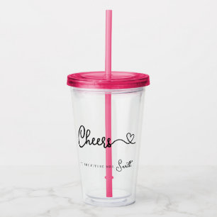 Minimalistische moderne roze roze roken naar de to acryl drinkbeker