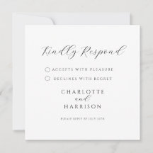 Minimalistische moderne RSVP