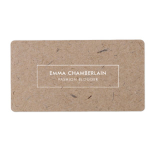 Minimalistische Moderne Rustieke Kraft Papier Etiket