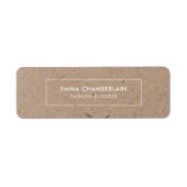 Minimalistische moderne rustieke kraftpapier-etike etiket (Voorkant)