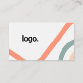 Minimalistische moderne scanbare QR-code Visitekaartje (Achterkant)