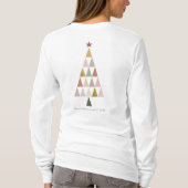 Minimalistische moderne Scandi eenvoudige kerstboo T-shirt (Achterkant)