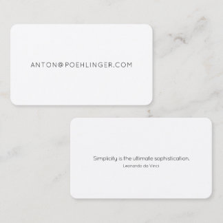 Minimalistische Moderne Schone Tweeregelige Typogr Visitekaartje