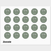 Minimalistische moderne script handgemaakte zeep ronde sticker (Vel)