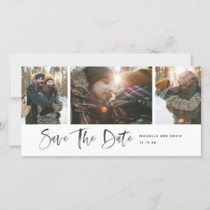 Minimalistische moderne script Save The Date-foto