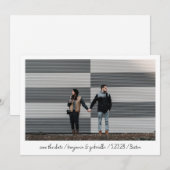 Minimalistische moderne scriptlettering foto bruil aankondiging (Voorkant / Achterkant)