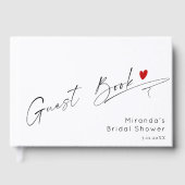 Minimalistische moderne scriptuur Trouwdag Gastenboek (Voorkant)