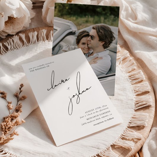Minimalistische moderne & speelse script kaart